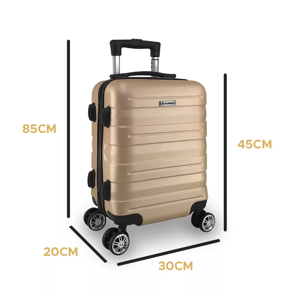 Kit Mala Bordo Viagem Frasqueira ANAC ABS Rígido Avião 45x30x20
