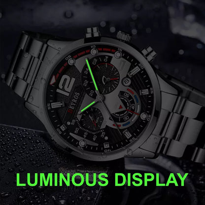 DEYROS 1531 Relógio Masculino Quartz À Prova D 'Água