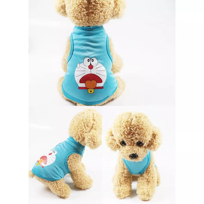 Camiseta Cachorros Macios Roupas Para Cachorro De Estimação De Desenho Verão Coletes Casuais Pequenos Animais