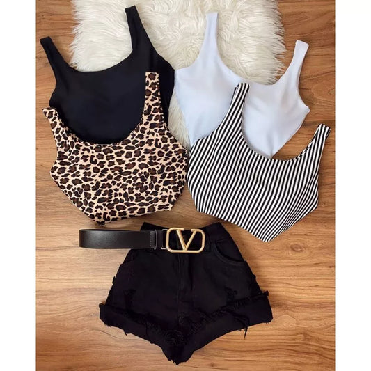 Cropped Feminino Blogueira Alça Larga Com Forro Duplo . Mega Lançamento Confira !!!