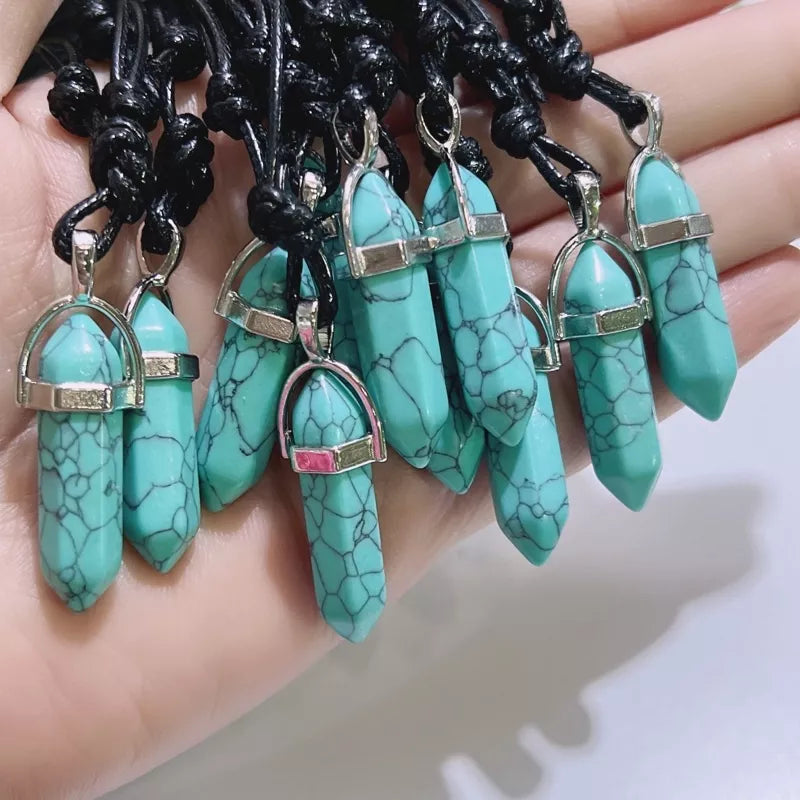 Colar cordao pedra onix preto nartural