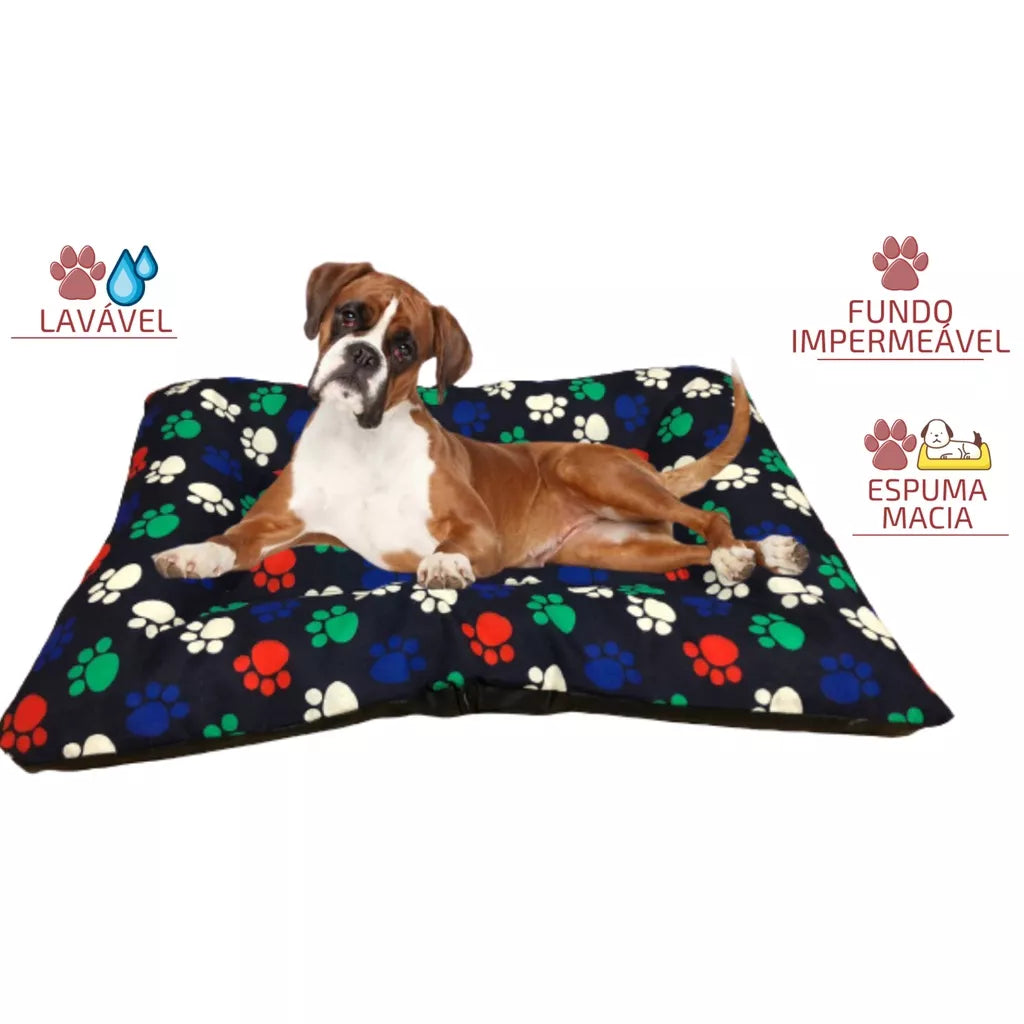 Cama Pet Para Cães e Gatos Colchonete Pet 70x50 Com Zíper Colchonete Fundo Emborrachado