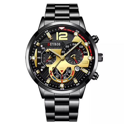 DEYROS 1531 Relógio Masculino Quartz À Prova D 'Água