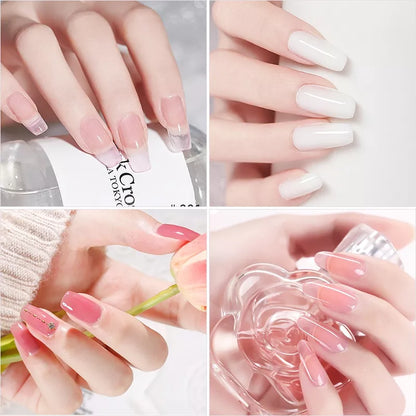 kit unha de gel poligel completo profissional de unha em gel polygel alongamento Set Nail Art Extension Kit Acrylic UV Gel Nail Files Nail Molds Builder Painting Brush Slip Solution DIY Manicure
