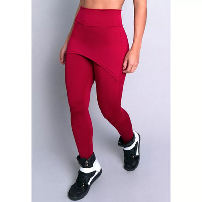 Calça Legging Suplex Saia Tapa Bumbum Estampada Cintura Alta Fitness
