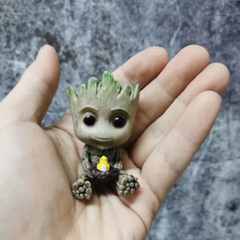 Baby Groot Vaso De Flores Plantador Suculenta Ninho Guardians Of The Galaxy Figura Brinquedo