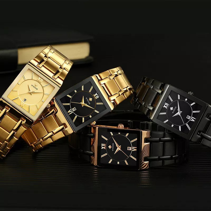 WWOOR Relógios Masculinos luxo prova da água aço inoxidável Esportivas original Caixa grátis - 8858