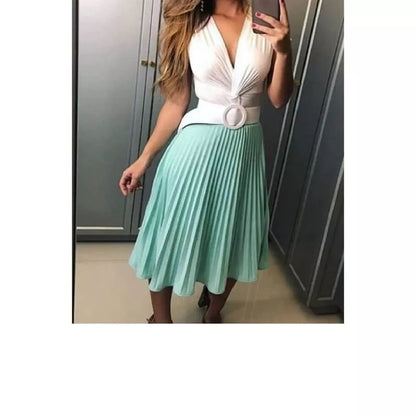 Saia midi Plissada Midi Moda Evangelica Casual Elegante para igreja