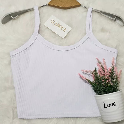Cropped /TOP FEMININO De Alcinha  Canelado- Várias Cores