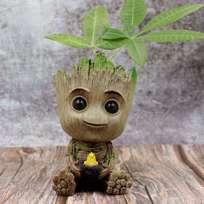 Baby Groot Vaso De Flores Plantador Suculenta Ninho Guardians Of The Galaxy Figura Brinquedo