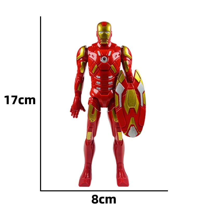 Figura De Ação Marvel Heroes Light 17CM Vingadores-Homem Aranha , E Capitão América