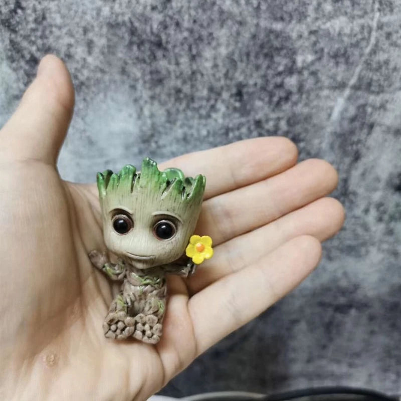 Baby Groot Vaso De Flores Plantador Suculenta Ninho Guardians Of The Galaxy Figura Brinquedo