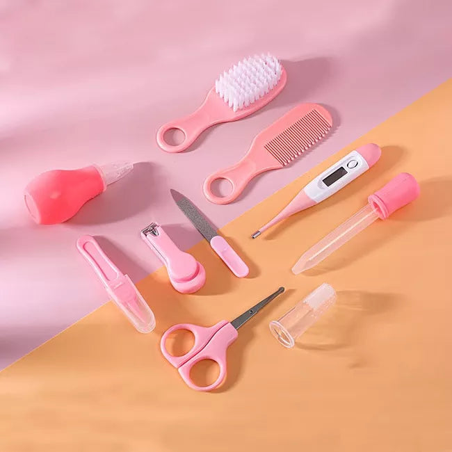 6/10 Pcs/Conjunto Recém Nascido Kit De Cuidados Com A Saúde Do Bebê Acessórios Cortador De Unha Escova De Tesoura