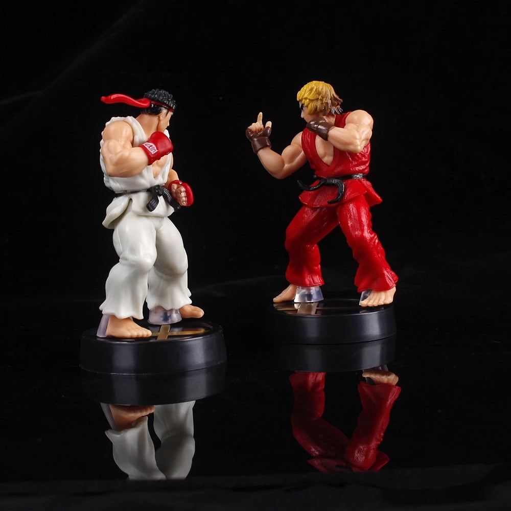 Anime Game Street Fighter Modelo Figuras De Ação Brinquedos Boneca Do Carro PVC Sobre 10 Cm Ken Masters Hoshi Ryu Action Figure Presente De Aniversário