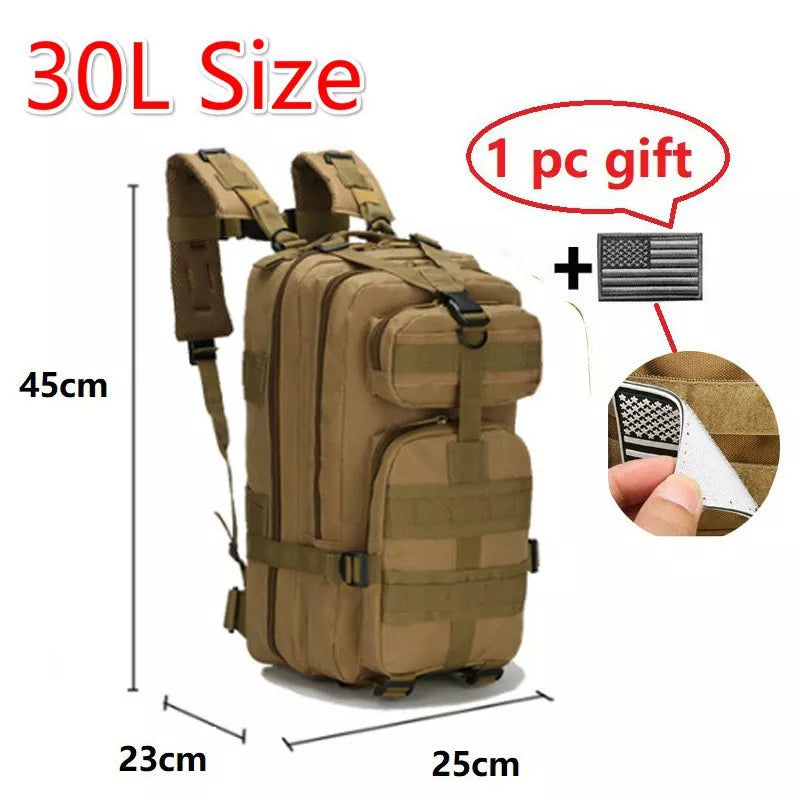 30L/50L 1000d Camo Saco Dos Homens Mochila Saco Fora Saco De Acampamento À Prova D 'Água Caça Mochila