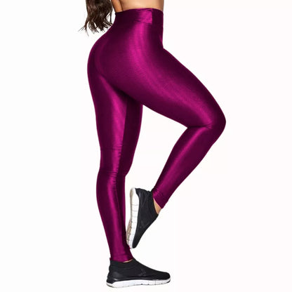 Calça Legging Poliamida, Ótimo Para Academia/ Cintura Alta - Tecido Brilhoso 3D