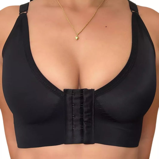 Cinta Mama Sutiã Pós Cirúrgico Mamoplastia Reforçado Sustentação Pós Operatório Silicone Com Fecho Frontal