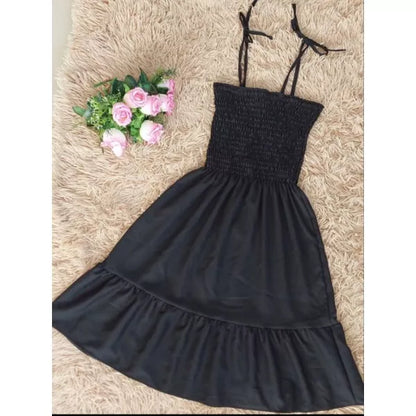 Vestido lastex ciganinha c/alça babado rodadinho, moda blogueirinha