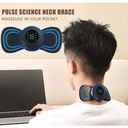 Mini Massageador EMS Estimulador Elétrico De Pescoço Portátil Para Alívio Da Dor Muscular Cervical