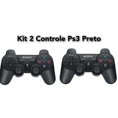 kit 2 Controle Manete Joystick Dualshock 3 Ps3 Playstation Sony