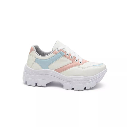 Tenis Plataforma Feminino Chumky Collor Snerkers Blogueira Confortavel
