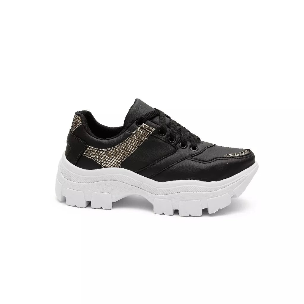 Tenis Plataforma Feminino Chumky Collor Snerkers Blogueira Confortavel