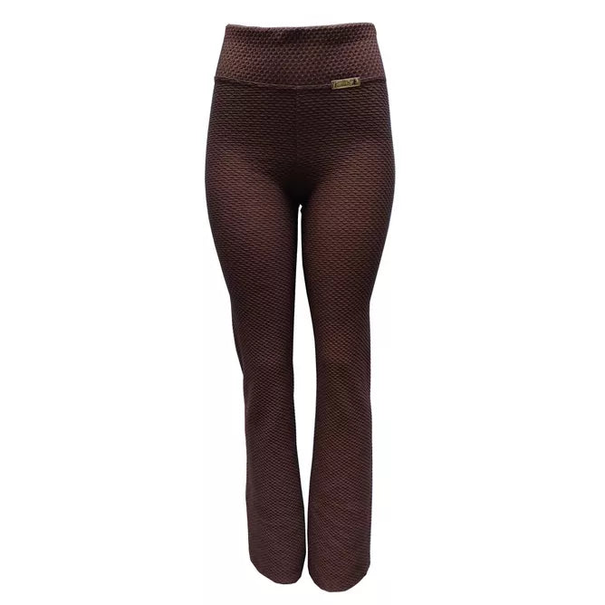 Calça Feminina Flare Bailarina Colmeia Casual
