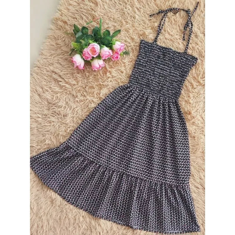 Vestido lastex ciganinha c/alça babado rodadinho, moda blogueirinha