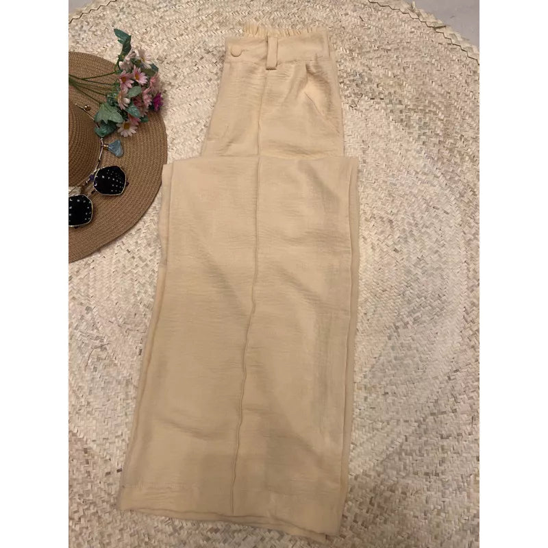 Calça Pantalona tecido De Duna maravilhosa ela estica com cintura