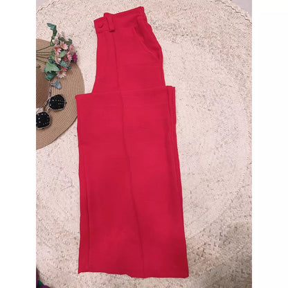 Calça Pantalona tecido De Duna maravilhosa ela estica com cintura