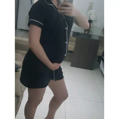 Camisola Amamentação Pós Parto Gestante de Botão pós Cirúrgico Camisola de Amamentação