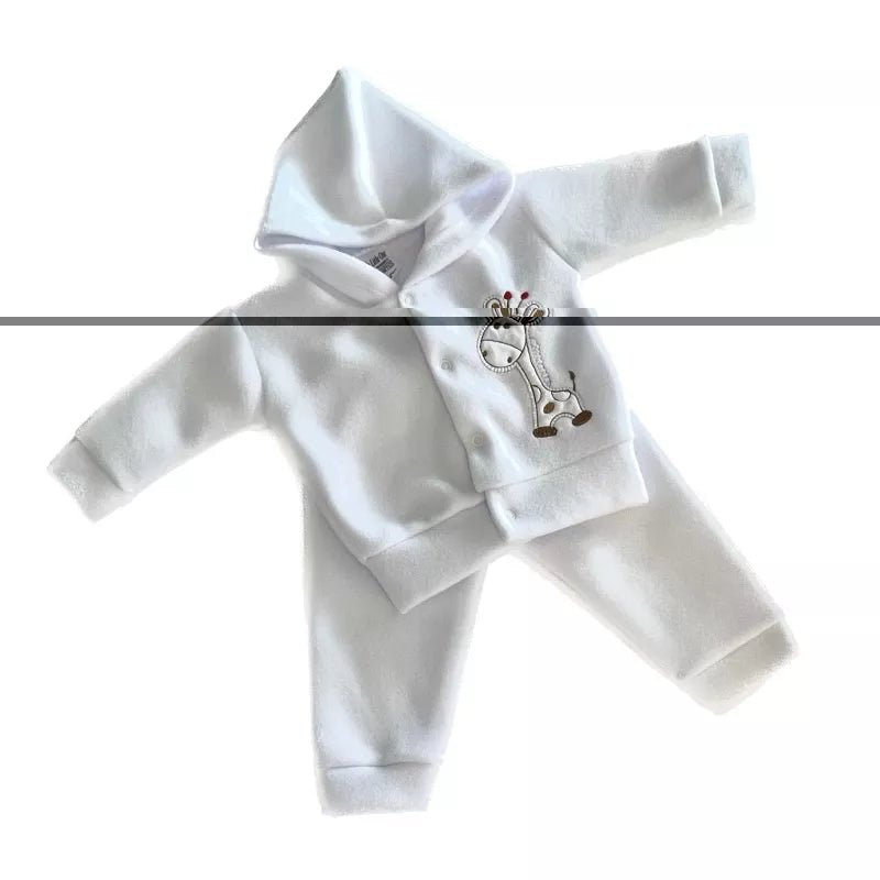 CONJUNTO SOFT CAPUZ BORDADO para Bebês! Várias cores!