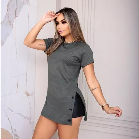 Vest Legging Feminina Tecido Canelado com Elastano