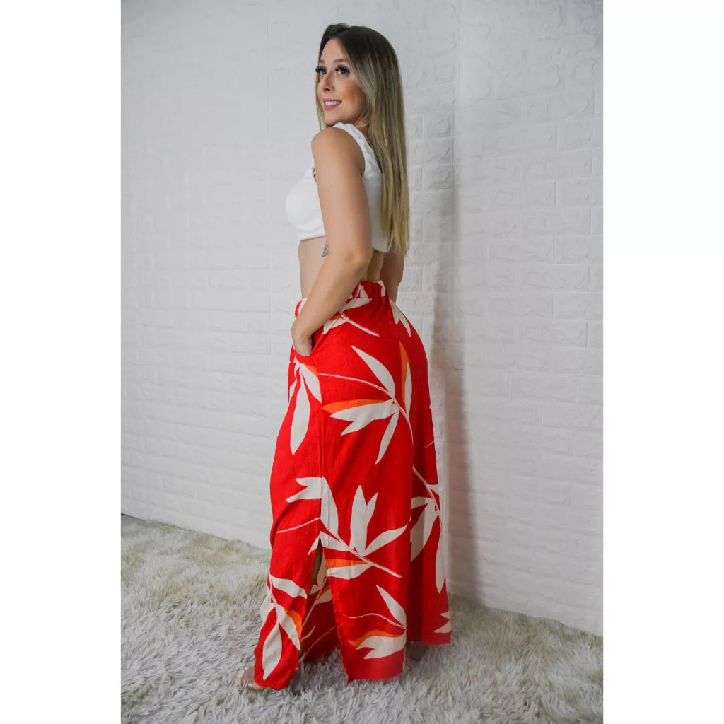 Saia Longa Fenda Lateral (c/ Bolso) - Feminina, Moda Evangélica, Verão