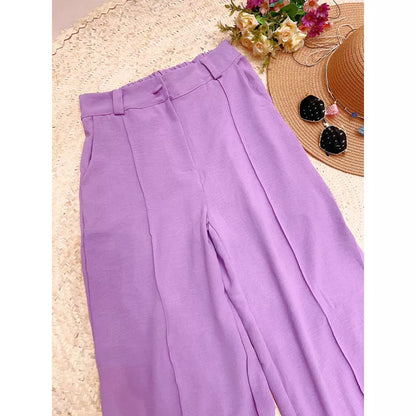 Calça Pantalona tecido De Duna maravilhosa ela estica com cintura