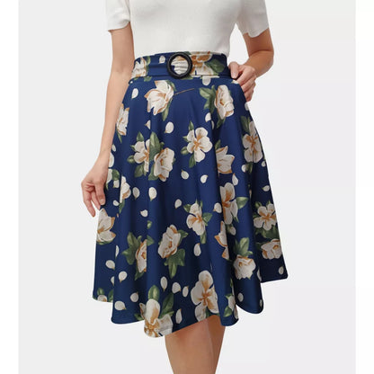 Saia Godê Midi Moda Evangélica Com Bolso e Fivela