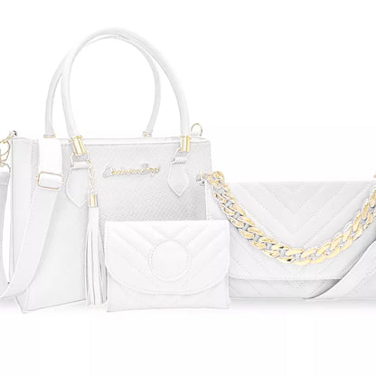 Kit Bolsas Femininas 3 Peças Bolsa Lorena Transversal Tote E Bolsa Tiracolo Com Porta Documentos