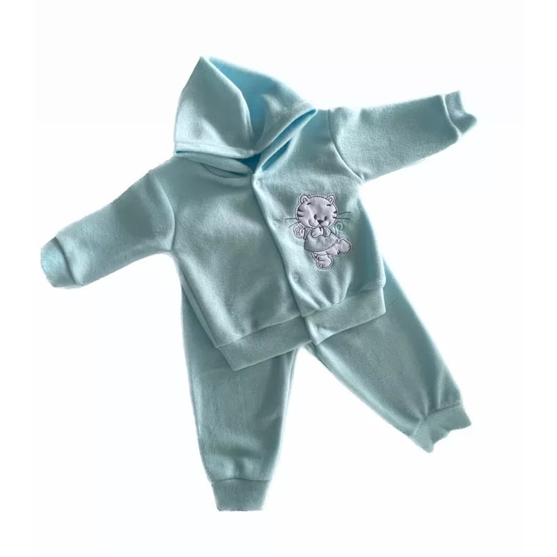 CONJUNTO SOFT CAPUZ BORDADO para Bebês! Várias cores!