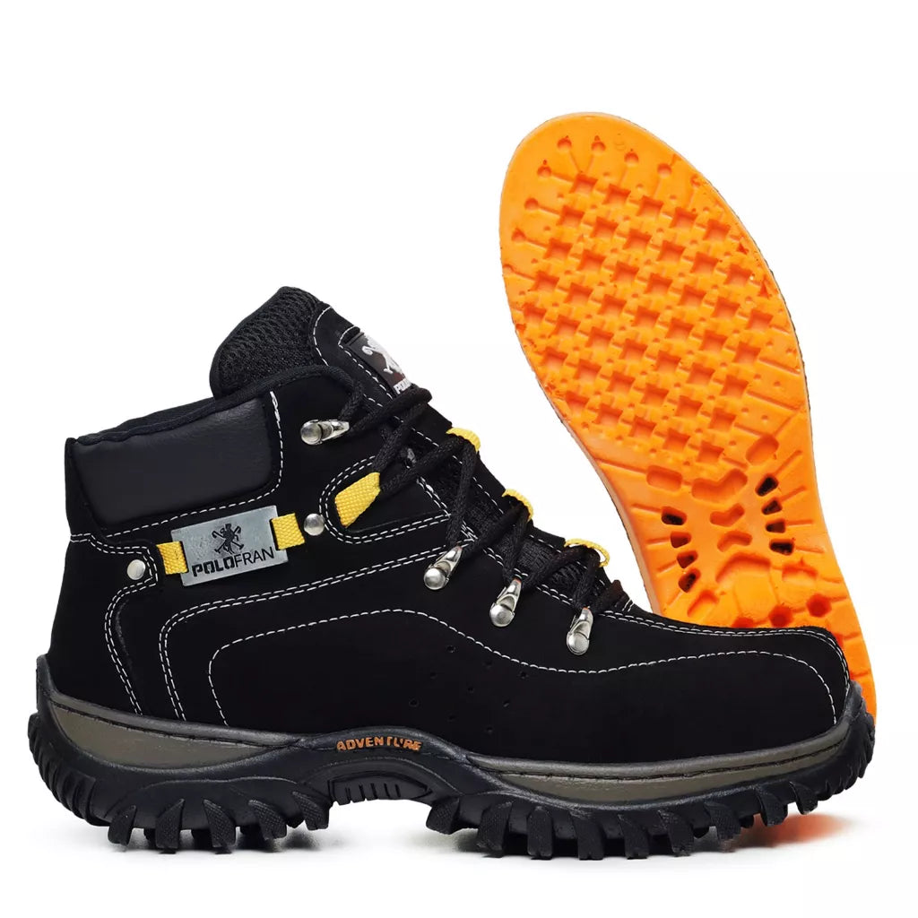Bota Botina Adventure Couro Legítimo Com Palmilha Gel