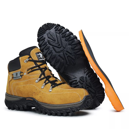 Bota Botina Adventure Couro Legítimo Com Palmilha Gel