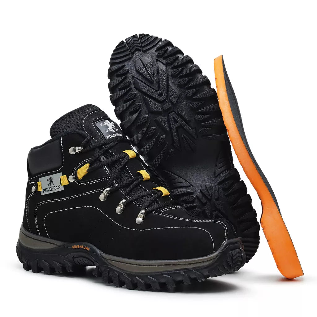 Bota Botina Adventure Couro Legítimo Com Palmilha Gel