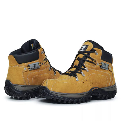 Bota Botina Adventure Couro Legítimo Com Palmilha Gel