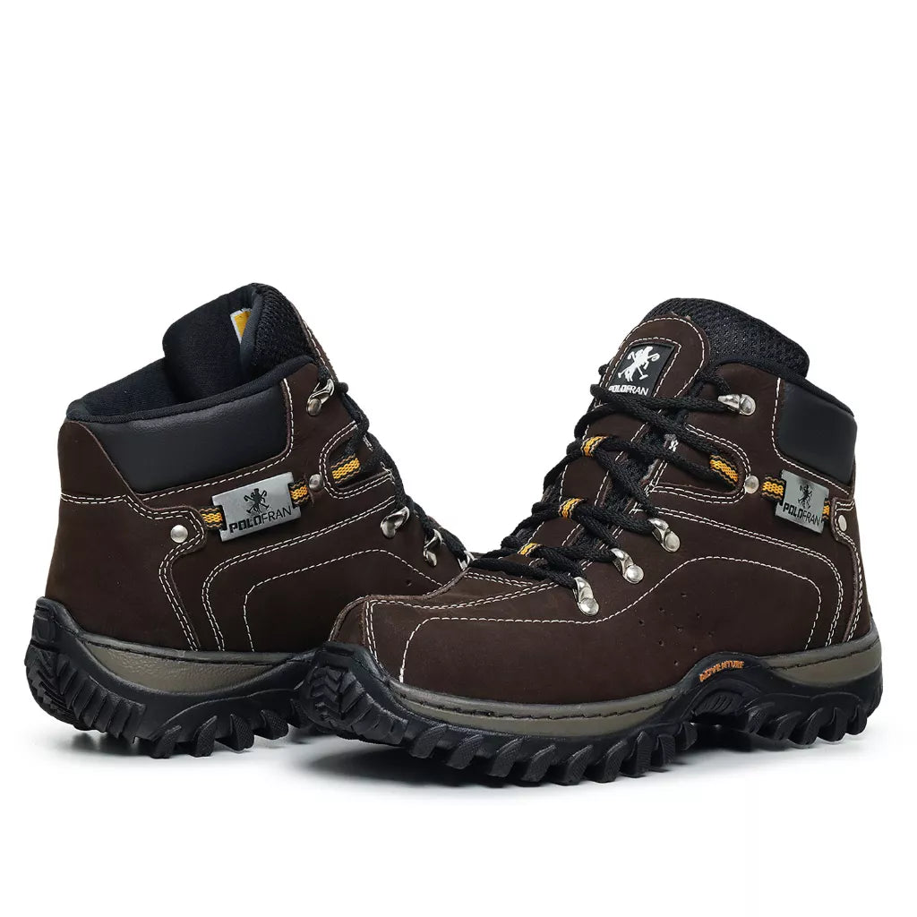 Bota Botina Adventure Couro Legítimo Com Palmilha Gel