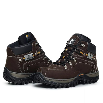 Bota Botina Adventure Couro Legítimo Com Palmilha Gel