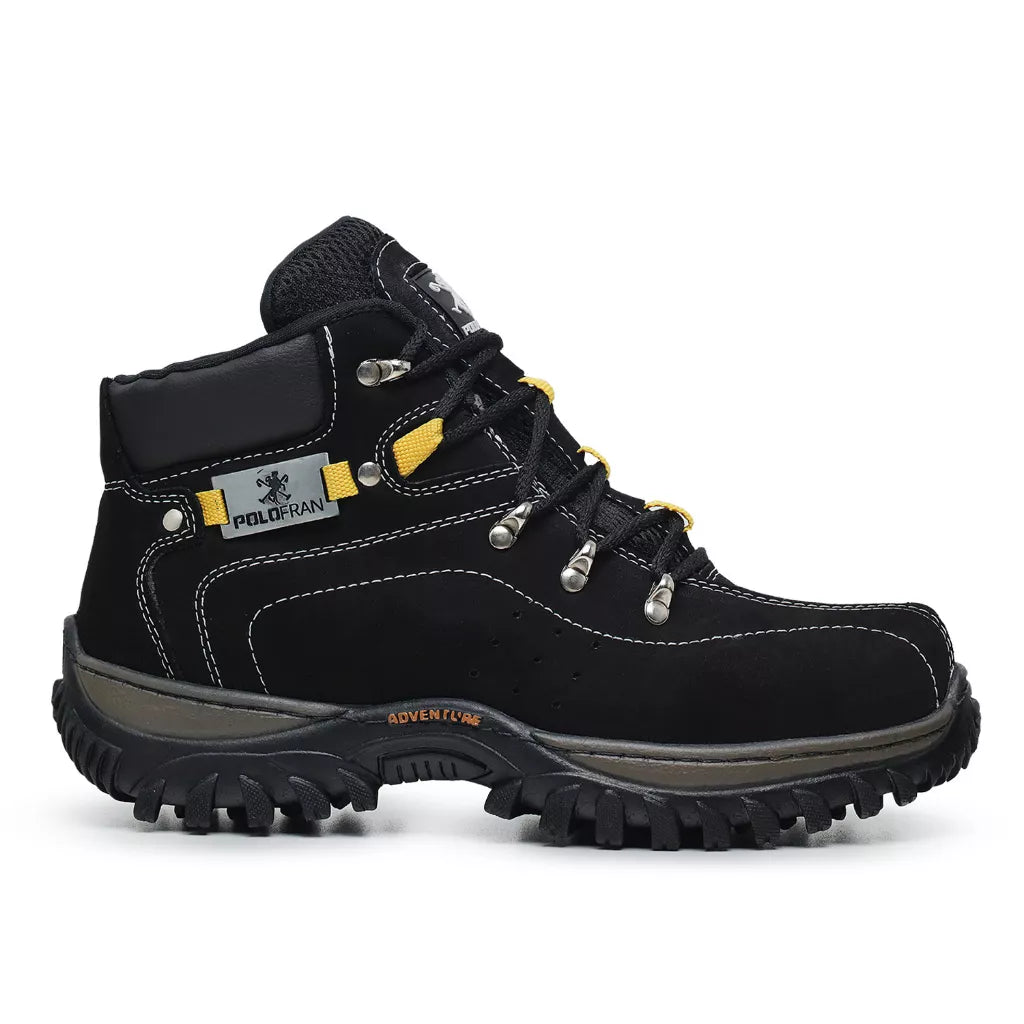 Bota Botina Adventure Couro Legítimo Com Palmilha Gel
