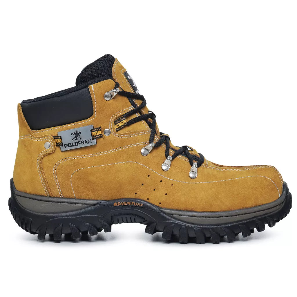 Bota Botina Adventure Couro Legítimo Com Palmilha Gel