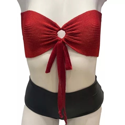 Blusa Top Cropped Faixa De Treino Sexy Tricô Multiformes Tomara Que Caia Verão 2023 Best