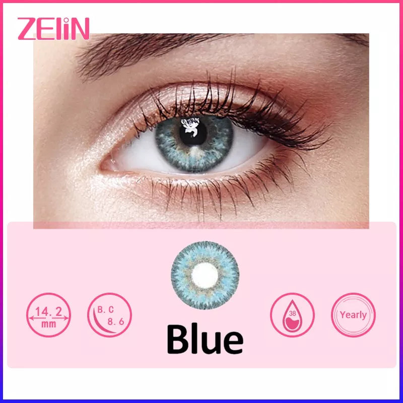 ZELIN Lente de Contato Colorida Aparência Natural Uso Anual Para Maquiagem Dos Olhos