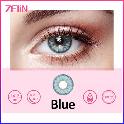 ZELIN Lente de Contato Colorida Aparência Natural Uso Anual Para Maquiagem Dos Olhos