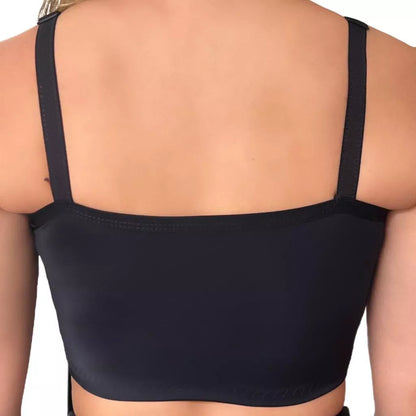 Cinta Mama Sutiã Pós Cirúrgico Mamoplastia Reforçado Sustentação Pós Operatório Silicone Com Fecho Frontal